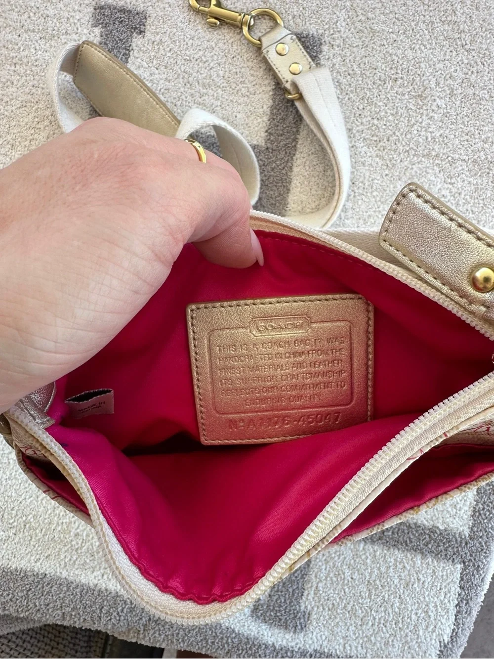 Floral coach crossbody bag